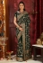 Mehndi silk saree with blouse  4120